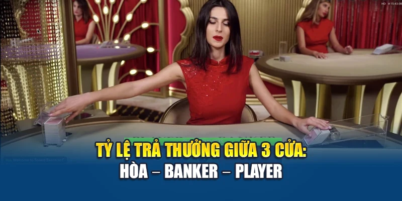 Tỷ lệ trả thưởng giữa 3 cửa: Hòa – Banker – Player
